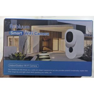 Caméra Wifi Rebluum Sans Fil- Extérieur/Intérieur- Full HD- Vision Nocturne- Détecteur De Mouvement- Résistante Aux Intempéries- Sécurité Maison Et Bureau