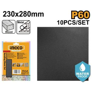 Ingco PAPIER ABRASIVE POUR PONÇAGE 230X280MM P400 / AKHS040016 BN