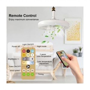 Ventilateur De Plafond Avec Lumière & Télécommande