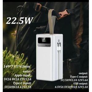 Power Bank Haute Capacité 60 000 mAh – Charge avec Écran Digital