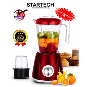 STARTECH Mixeur Blender Avec Moulin Bols Incassable STBG-111- ROUGE - Garantie 12 Mois