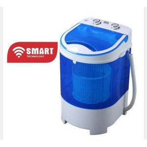 Smart Mini Machine a laver STMLS-4K Semi-Automatique- 4Kg- Lavage et Essorage- Bleu-Blanc