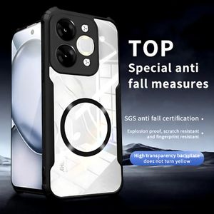 Pour itel A90 4G Coque de Téléphone Magnétique Anti-chute en Acrylique