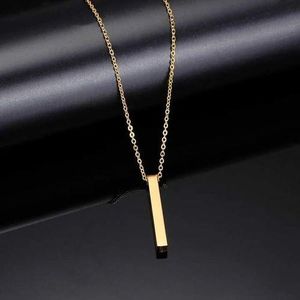 Collier pendentif barre doré – Bijou tendance