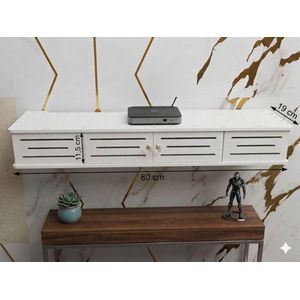 Étagère Murale TV avec Compartiments – Meuble TV Suspendu Moderne 80 cm