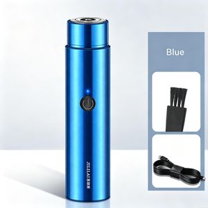 Tianquil Mini rasoir électrique portable pour hommes, rasoir de poche rechargeable par USB, utilisation humide et sèche, outil de toilettage de voyage pour la maison, le bureau, les voyages d'affaires, bleu