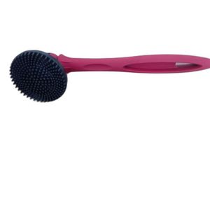 Brosse Ajustable Solide De Ménage Et Vaisselle -Rouge