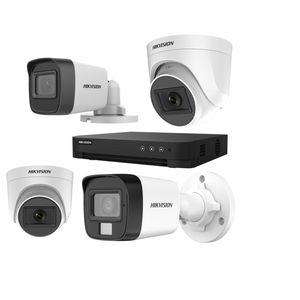 Hikvision Kit De Vidéosurveillance  4 Canaux Full HD Avec 2 Caméras Bullet Et  2 Dôme  