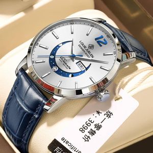 Montre de luxe élégante homme en cuir AVEC COFFRET