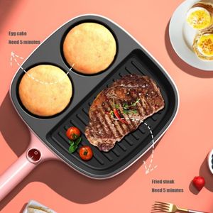 Poêle Électrique 3-en-1 - Station de Petit-Déjeuner - Revêtement Antiadhésif