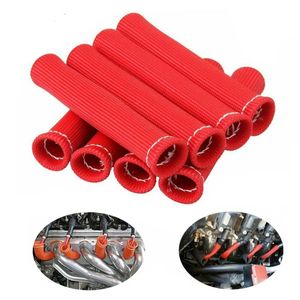 Lot de 8 gaines de protection thermique pour fils de bougie, manchons isolants en fibre de verre haute température