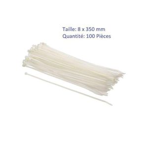 Attache Cable 8 X 350 Mm - 100 Pièces / Sachet NB