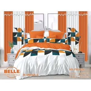 Lot Complet : 2 Draps + 2 Taies + 2 Rideaux – Design Élégant et Confort Assuré