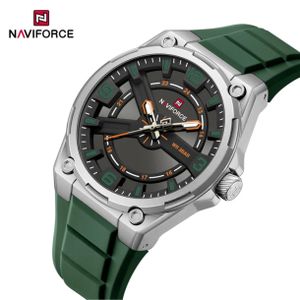 Naviforce Montre Homme , Nouvelle Collection , Montre à Quartz-Bracelet en silicone, Mode De Luxe Idéal Les Affaires NF9260