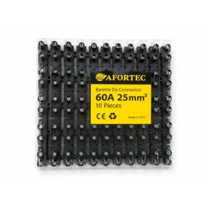 Barrette de connexion AFORTEC 60A 25mm² – Lot de 10 pièces