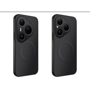 Coque Modèle Carbone Skin pour HUAWEI PURA 80 , Design Magsafe et texture en fibre de carbone ultra-douce , Compatible avec chargement sans fil