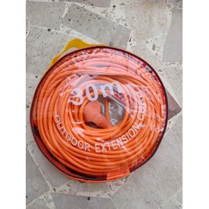 Câble de rallonge électrique extérieur extension 30m - Orange