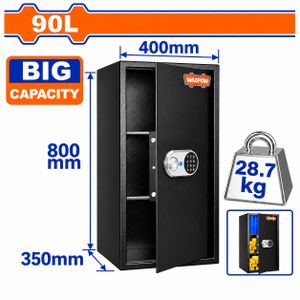 WADFOW Grand Coffre-Fort de Sécurité WADFOW- Avec Verrouillage Électronique, Porte en Acier, Compartiments de Rangement et Design Moderne