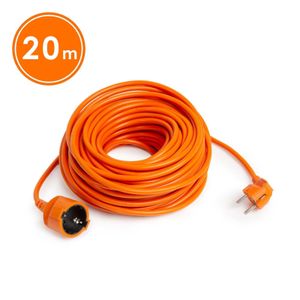 Câble de rallonge électrique extérieur extension 20 m - Orange
