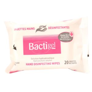 Bactigel Lingettes Mains Désinfectantes Solution Hydroalcoolique