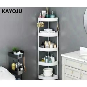 Étagère de douche d'angle avec panier de rangement, étagère de rangement pour salle de bain et cuisine 5 niveaux