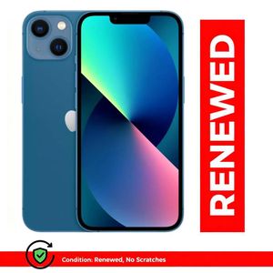 Renewed Apple iPhone 13 - Smartphone 5G - Mémoire interne 128 Go - Écran OLED - 6,1 pouces - 2532 x 1170 pixels - Double caméra arrière 12 Mpx - Caméra frontale 12 Mpx bleu