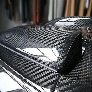 Film vinyle auto-adhésif en fibre de carbone 3D pour voitures et motos, emballage en rouleau, autocollant, accessoire de style automobile