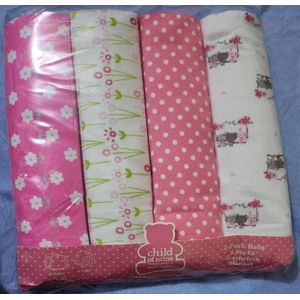Lot de 4 Draps en Flanelle 