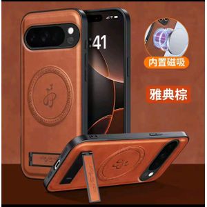 Coque pixel 10 pro XL marron cuir mag support a