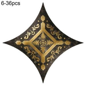 36 pièces - Autocollants de carrelage en diagonale auto-adhésifs, étanches et en PVC, stickers de sol pour la maison, décoration créative pour cuisine et salle de bain, stickers de sol résistants à l'usure et amovibles