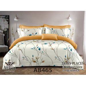 QUALITE ARJUN Lot De 2 Draps + 2 Taies – Design Élégant et Confort Assuré Pour 3 Places