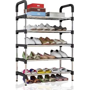 Étagère Range-Chaussures Multifonction 5 Niveaux – Grande Capacité