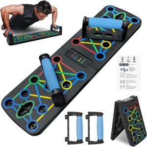 Planche d'exercices pliable multifonctionnelle pour triceps et épaules, planche de pompes pliable, équipement de musculation à domicile