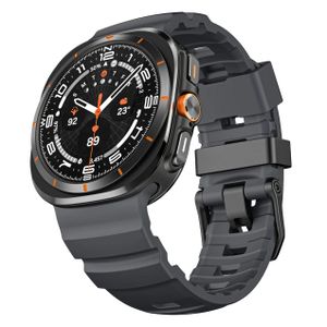 ( PAS DE MONTRE) Bracelet en Silicone pour Samsung watch ultra-Gris Foncé