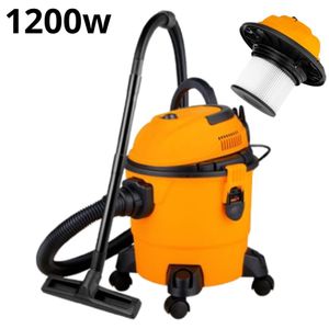 DINGQI Aspirateur Professionnel 1200W Eau et Poussière - Aspirateur Bidon Haute Puissance - Filtre HEPA Lavable Inclus - Idéal pour Nettoyage de Voiture, Chantier, Bureau et Maison