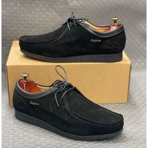 Geogra Chaussures Homme en Cuir Daim avec Lacets   – Style Élégant et Confort Durable
