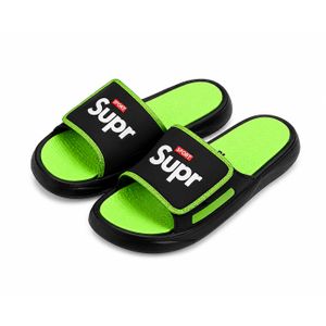 Sandales Homme Antidérapantes – Claquettes Confortables à Semelle Épaisse – Noir/Vert