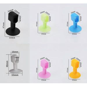 6 pièces butée de porte en silicone, butée de porte au sol, coussin de poignée de porte anti-collision