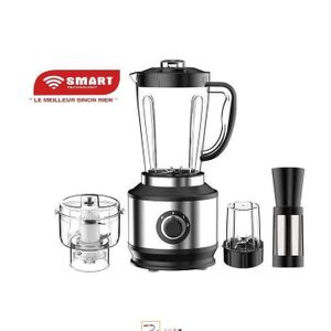 Smart Mixeur Électrique Incassable Gris 4 En 1 (STPE-8039) - Moteur En Cuivre Pur -Puissance Turbo 600W - 2.5L – 2 Vitesses