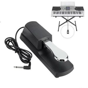 puissant Sustain pédale avec commutateur de polarité pour clavier MIDI synthé Pianos numériques Piano électrique batterie accessoires pour instruments de musique