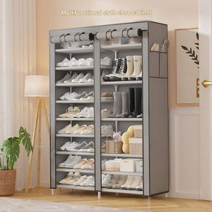  Armoire à chaussures double compartiment avec housse – Grande capacité