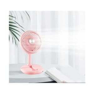 Chic Ventilateur Pliable Rechargeable Usb à Main avec Support de Cellulaire Ventilateur de Bureaurose