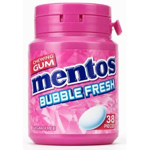 Chewing-gum sans sucre, Mentos Buuble Fresh ( 38 dragées), , goût très doux, haleine fraiche.