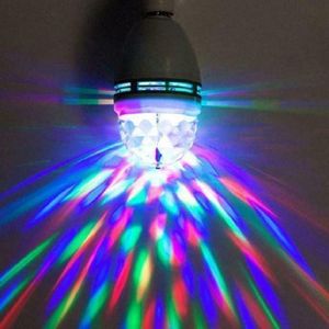 Chic Ampoule LED RGB 3W E27 pour scène, bar, fête, lampe rotative colorée
