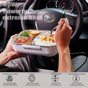 Boîte à Lunch Isotherme En Acier Inoxydable, Chauffante Sans Ajout D'eau, Pour Voiture Et Maison