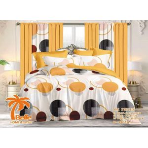 Belle Lot Complet : 2 Draps + 2 Taies + 2 Rideaux – Design Élégant et Confort Assuré