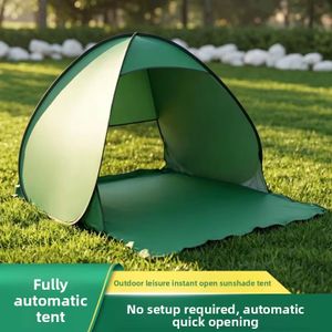 Tente de plage instantanée à déploiement automatique, portable, avec protection UV