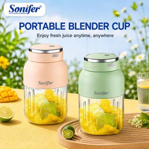 Sonifer Sonifer- SF-8131, mixeur multifonction USB Type-C avec gobelet à glaçons, mixeur portable grand format, presse-agrumes idéal pour les voyages et la maison.