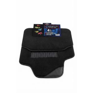 Premium ensemble de 4 tapis de moquettes noir de voiture 
