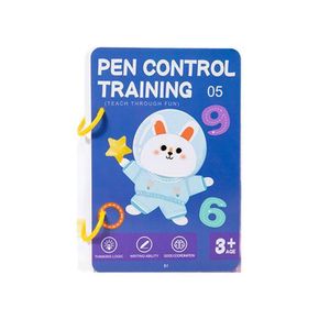 Cahier d'Entraînement au Contrôle du Stylo (96 Pages) - Inclus 10 Marqueurs Effaçables - Livre de Traçage Magique pour Enfants - Éducatif et Réutilisable